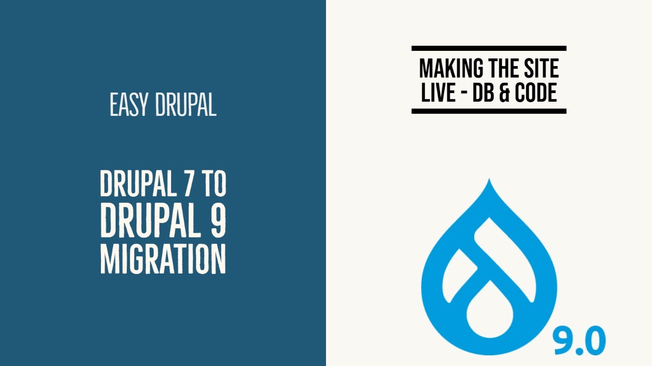Migrating a Drupal 7 site to Drupal 9 - getting the whole thing live