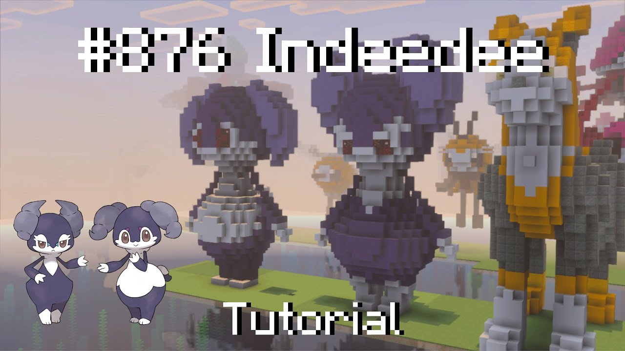 How to build a Pok&eacute;mon Indeedee statue in Minecraft (Tutorial)