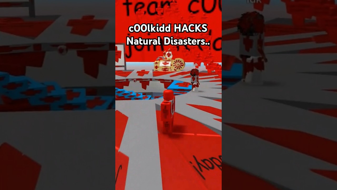 HACKING Natural disaster survival.. #roblox #naturaldisastersurvival #funny #hacker #c00lkidd