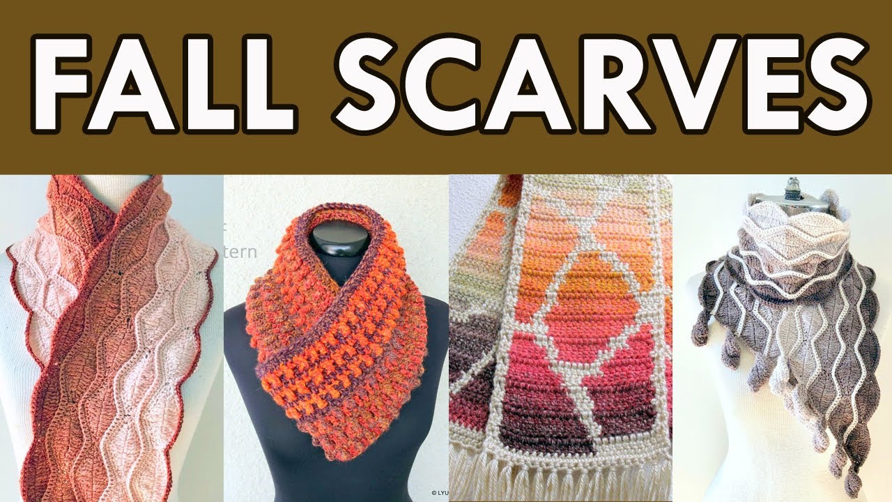 AUTUMN & FALL SCARVES Crochet Pattern Roundup!