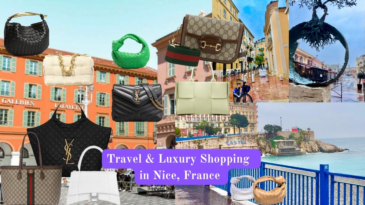 Travel & Luxury shopping Vlog 2023 Nice, France Galeries Lafayette, Gucci, Bottega, YSL, Balenciaga