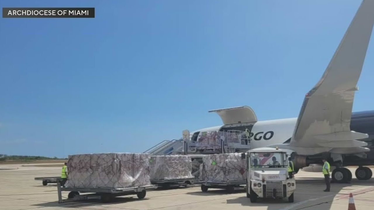 Humanitarian aid headed to Cuba from MIA as protesters gather to demand freedom for island nation