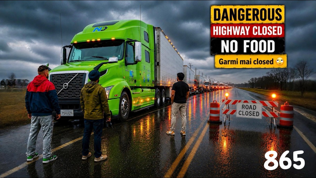 Green Volvo ki First Trip Mein hi Road Closed ! 🙄 Truck Driver Hours Tak Fas Gye | 865
