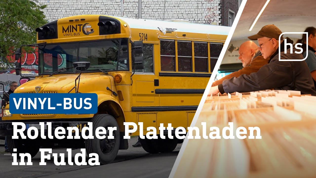 Platten auf Rädern: Vinylbus macht Halt in Fulda I hessenschau