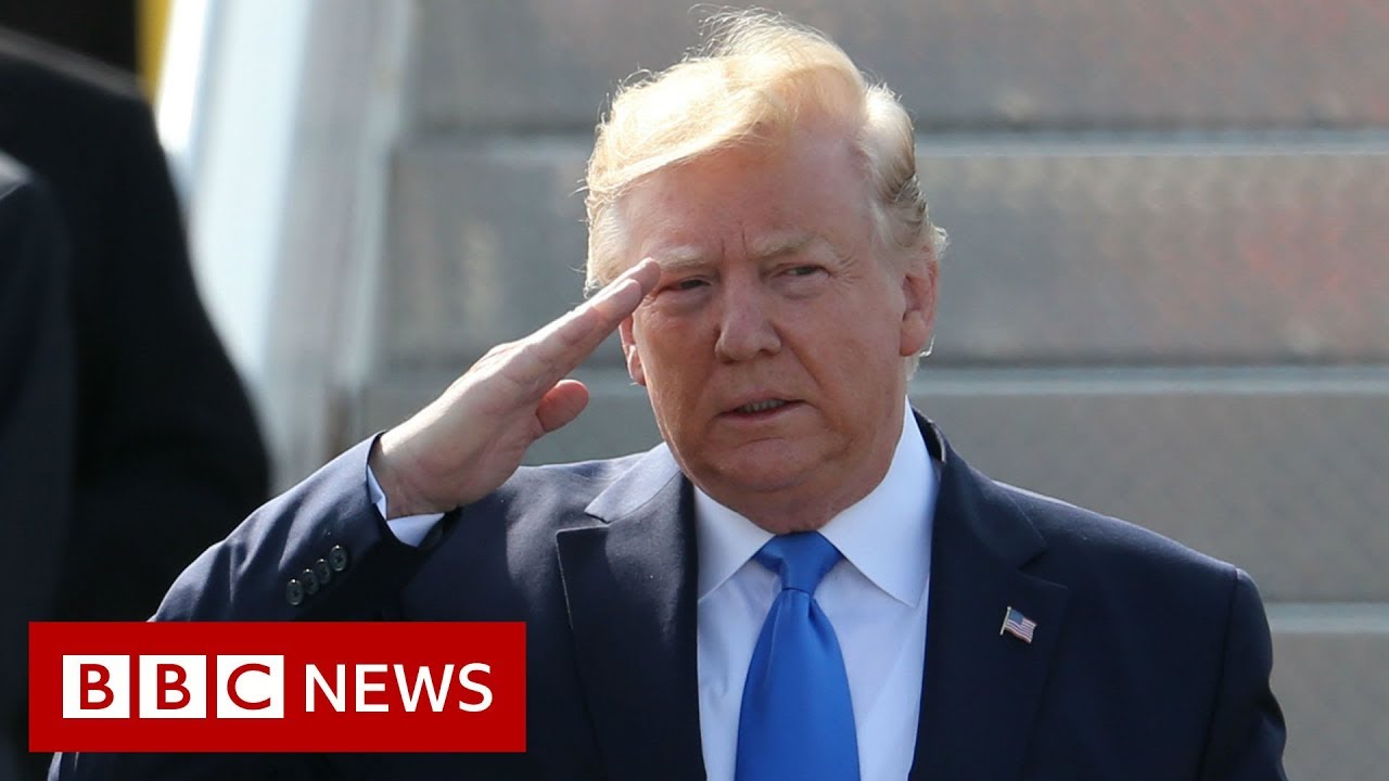 President Donald Trump lands in UK - BBC News