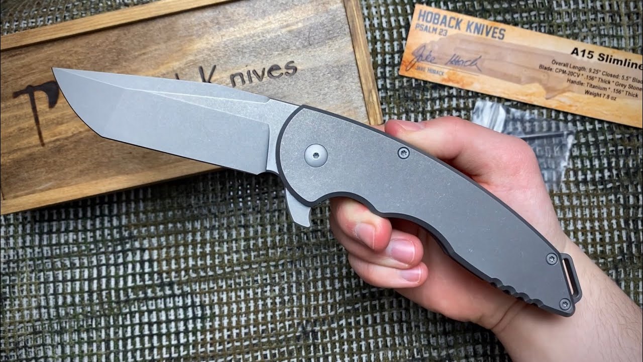 Jake Hoback Knives A15 Slimline Titanium CPM-20CV