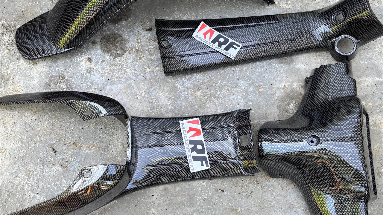 Proses carbon WTP Body Yamaha Fizr motif hexagon | Tampilan Makin Sporty & Keren