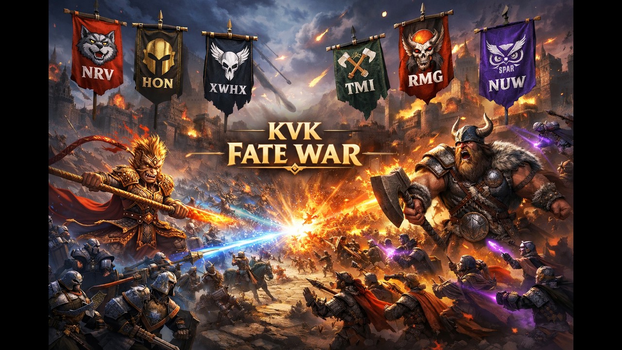 🌋INSANE KVK WAR!🌋 8 ALLIANCES COLLIDE in Fate War  TOTAL CHAOS!&rdquo; 😱