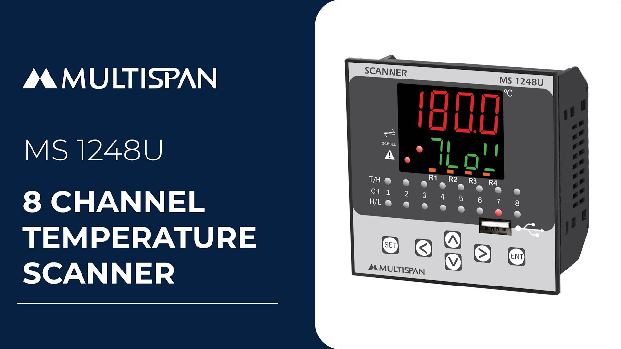 Multispan MS 1248U: 8 channel temperature scanner