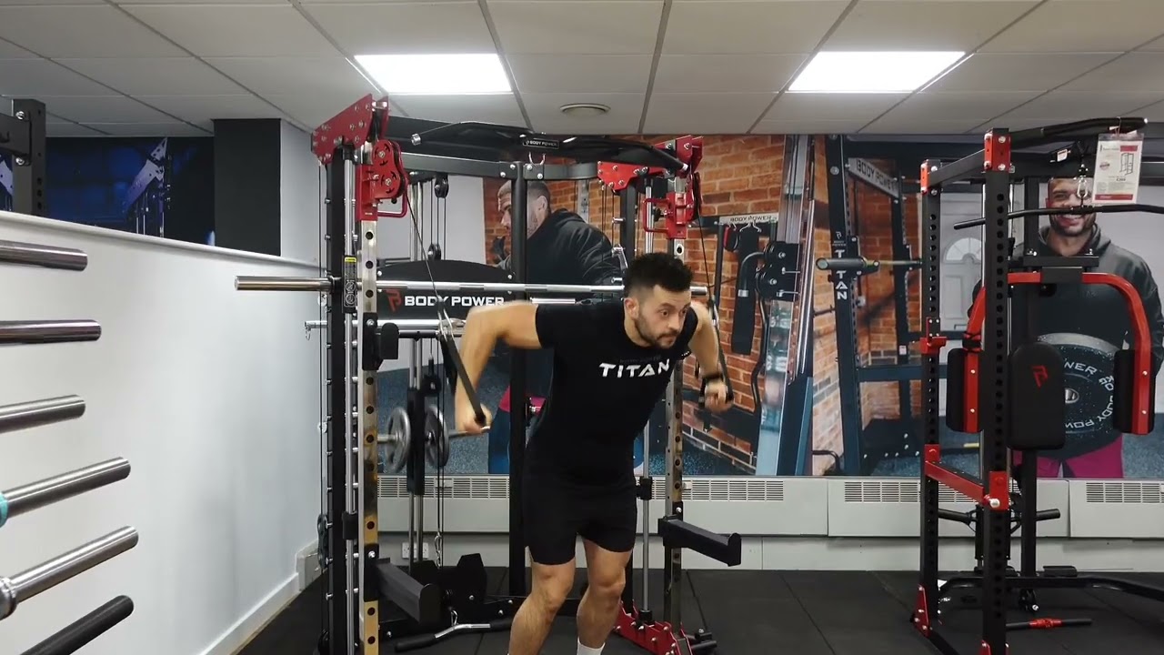 Body Power Multi-Function Smith Machine with Half Rack & Dual Adjustable Pulley - Features Explained