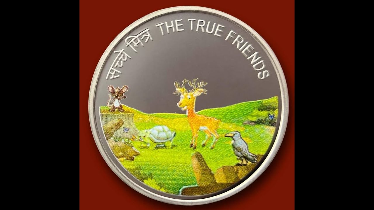 The Monkey and The Crocodile & The True Friends - Coloured Coin Series. 