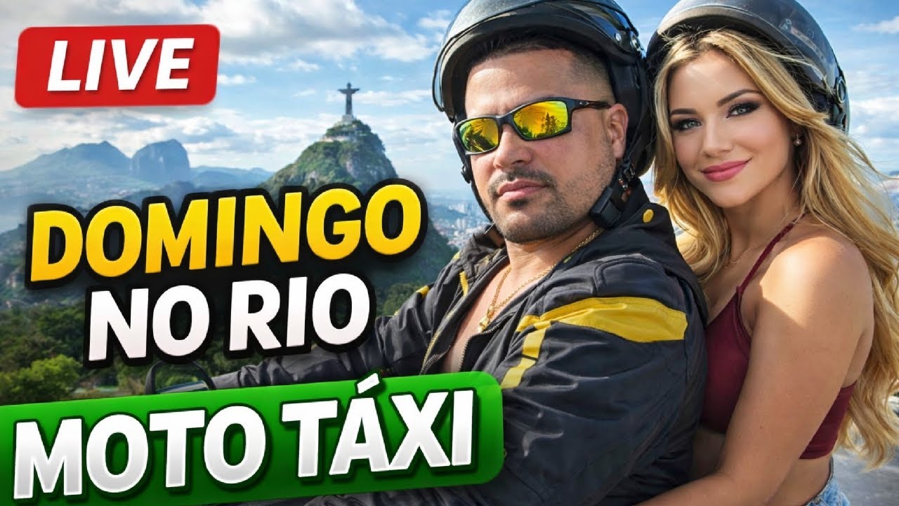 DOMINGO NO RIO! Rodando de MOTO TÁXI AO VIVO