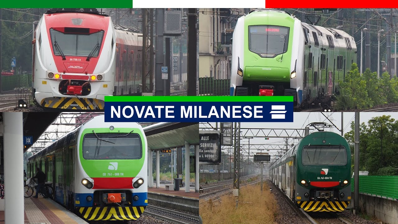 Rete Ferrovie Nord Milano - Stazione di Novate Milanese FN tra arrivi, partenze e Transiti! 1° parte