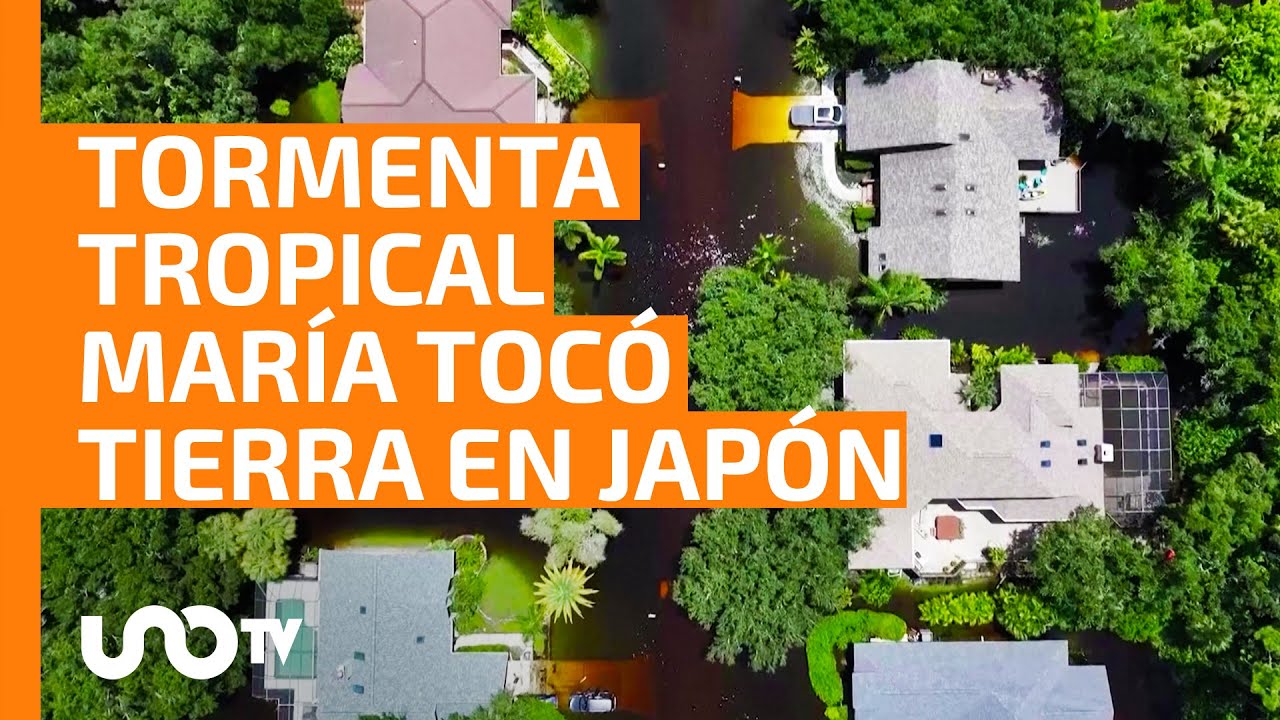&iexcl;Llovi&oacute; lo de un mes en un d&iacute;a! Tormenta tropical Mar&iacute;a toca tierra en Jap&oacute;n