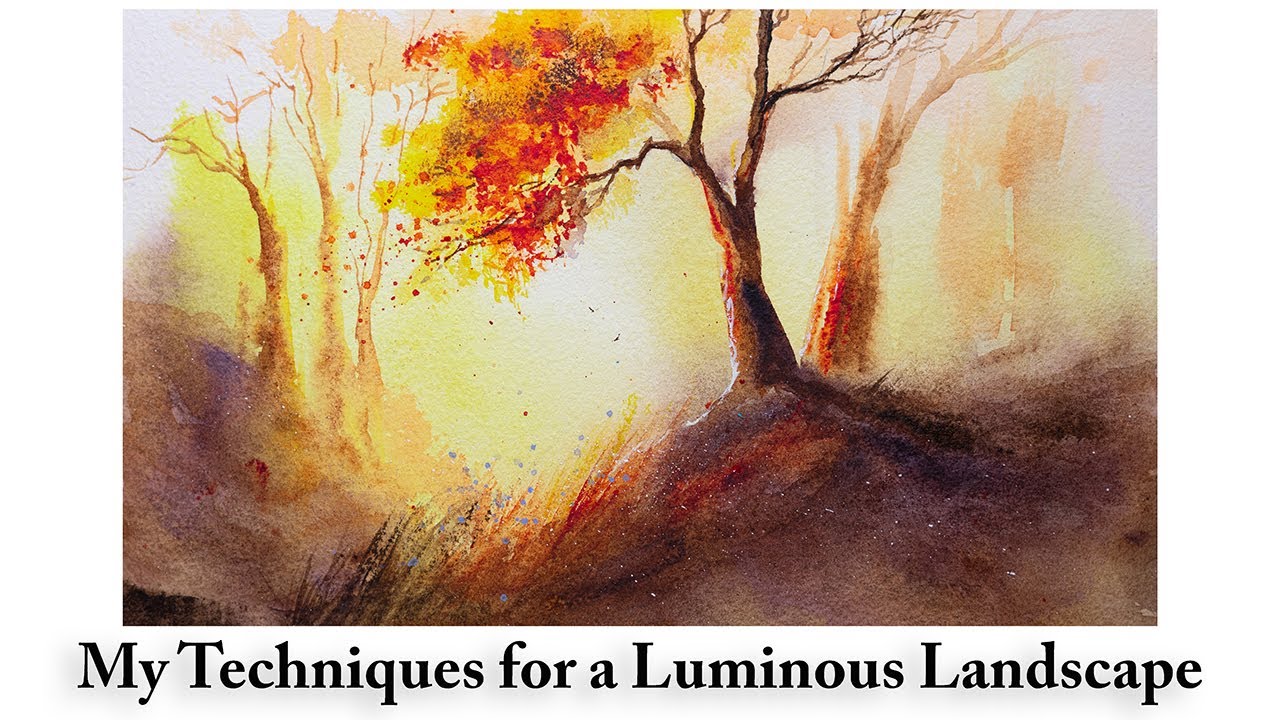 My Techniques for a Luminous Landscape | How to Create Light and Depth in Watercolour | Forest Scene