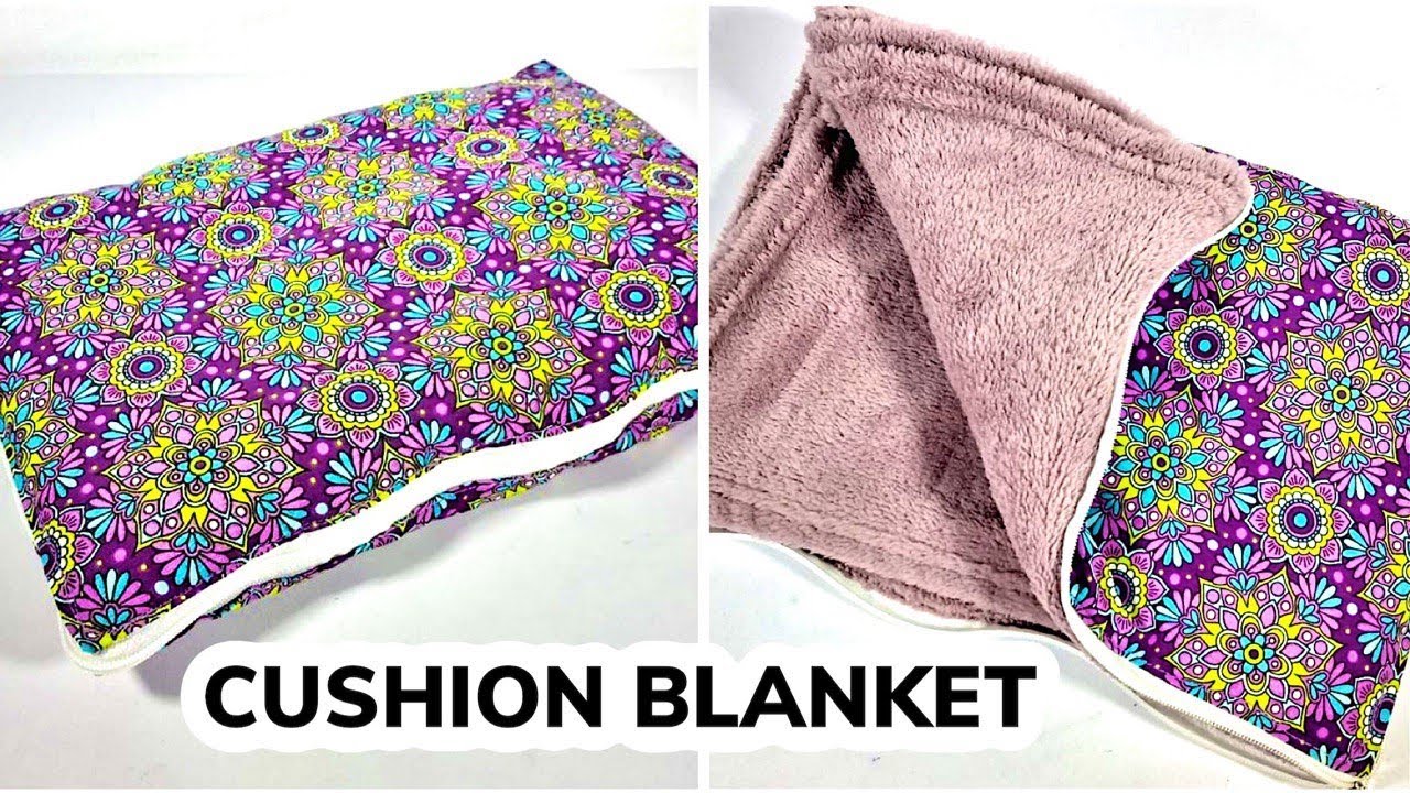 How To Make A Cushion Blanket For Home Or Travel With Sewing Trick | TO SELL OR GIVE AS A GIFT