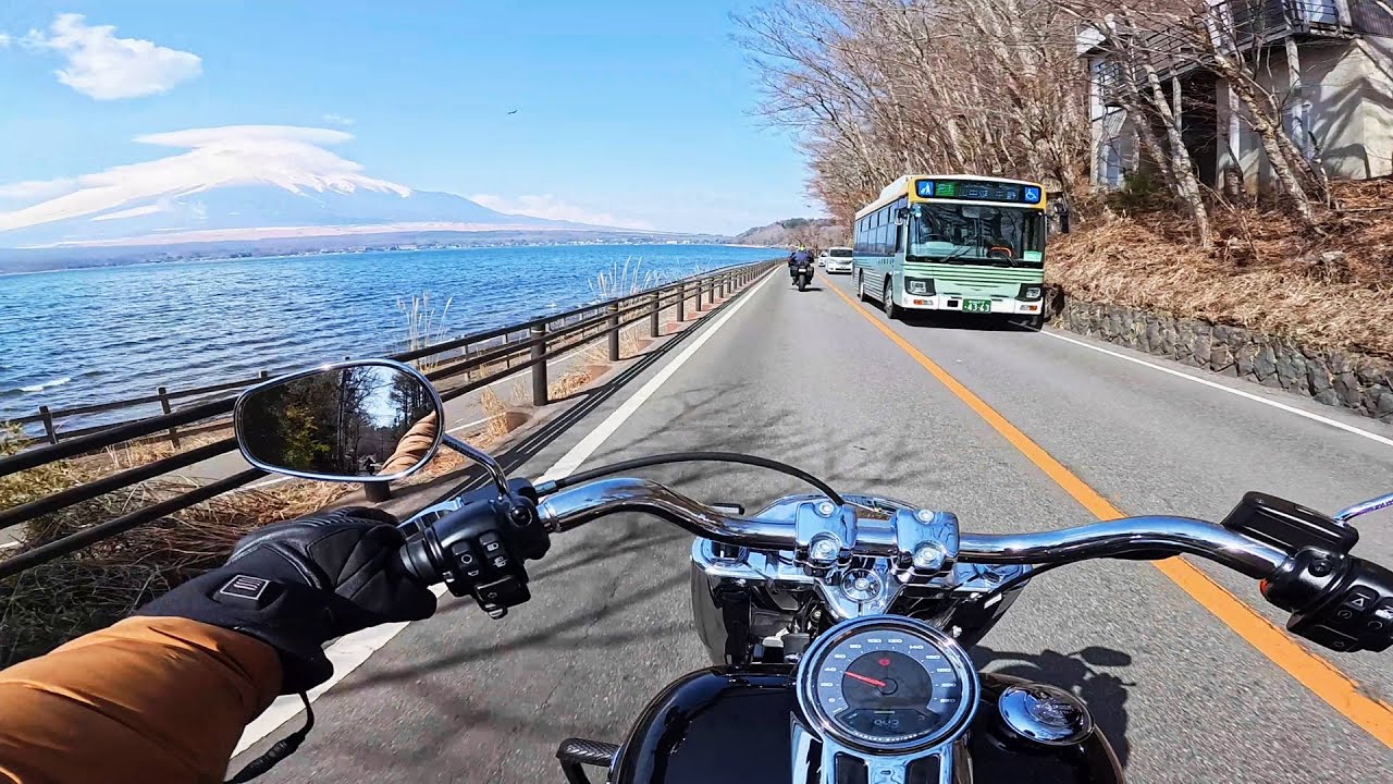 Harley Davidson Fat Boy Ride Mt FUZI Touring asmr