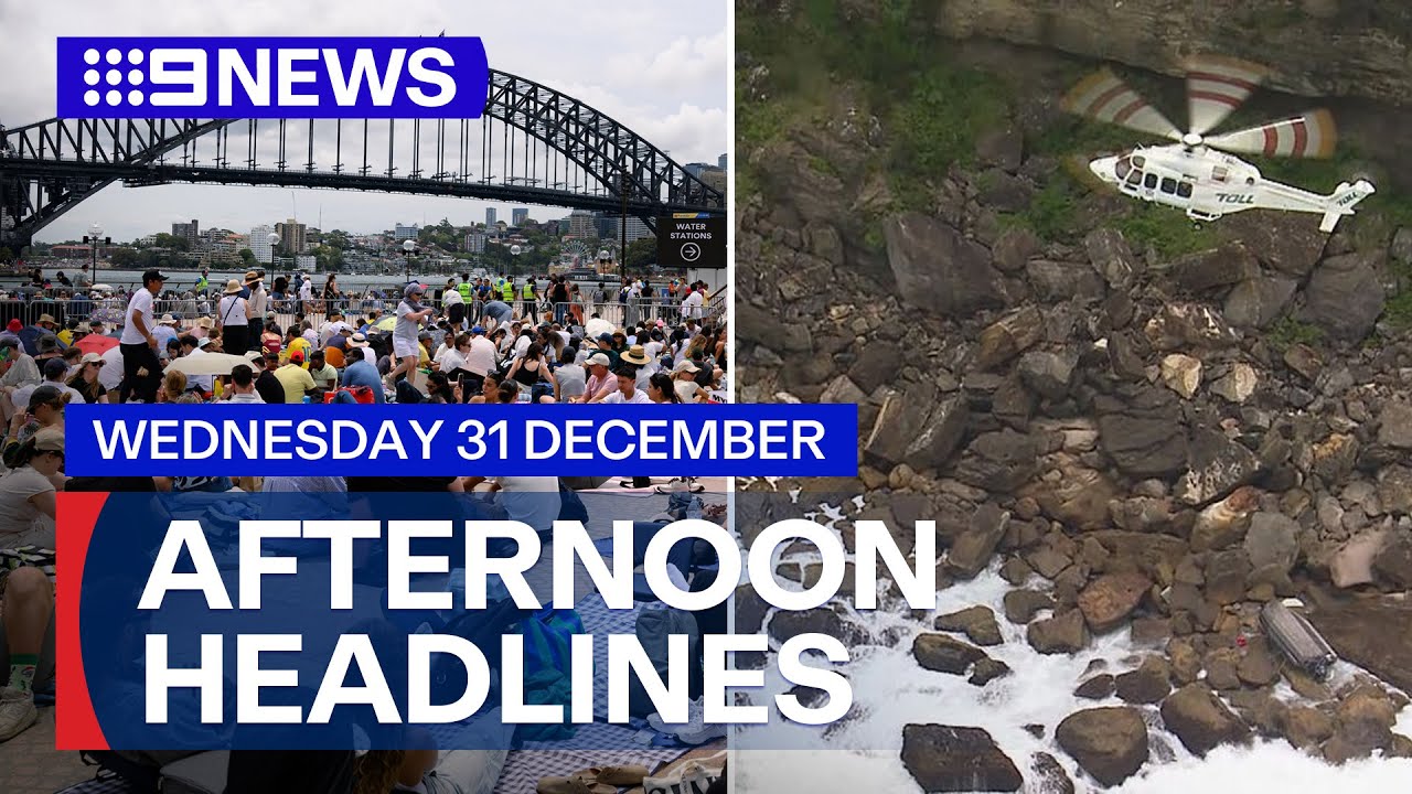 Tens of thousands of Aussies set up for fireworks; search for a Sydney boy | 9 News Australia