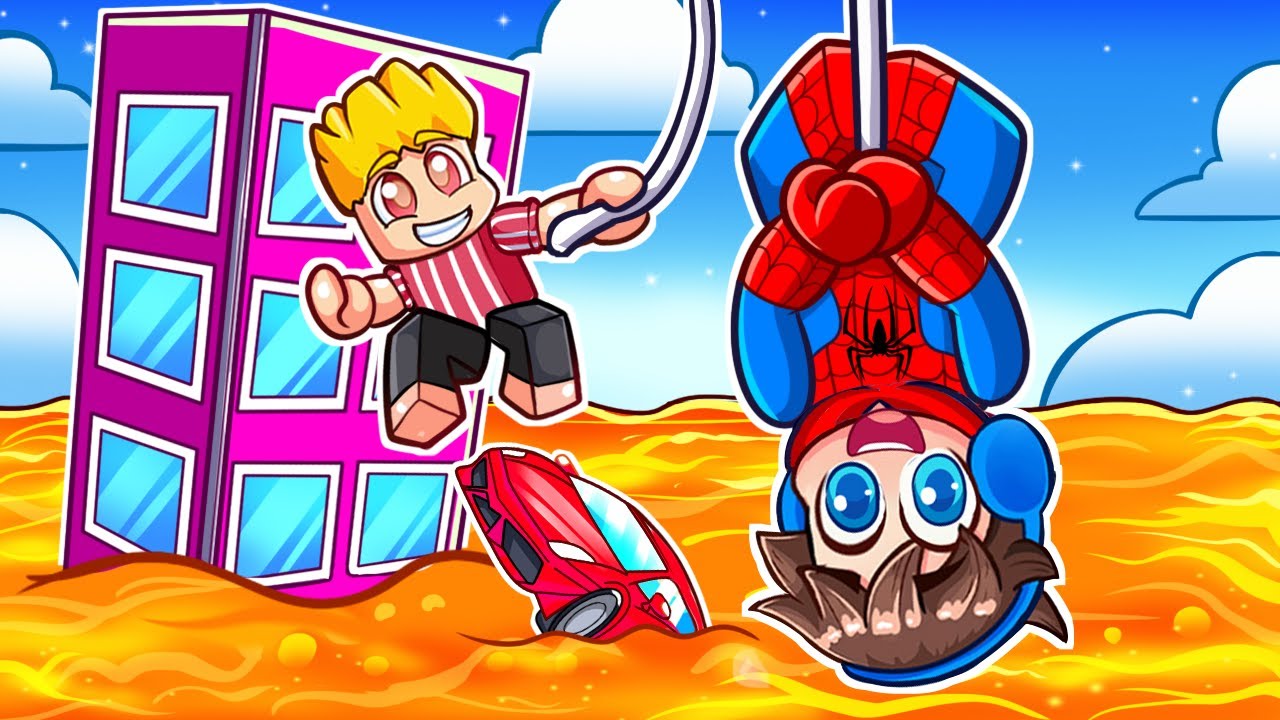 Zem je LÁVA, ale jsem SPIDERMAN v Robloxu!