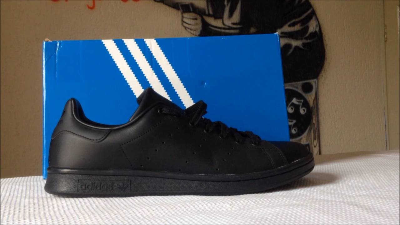 ADIDAS STAN SMITH ALL BLACK + ON FEET | WOS