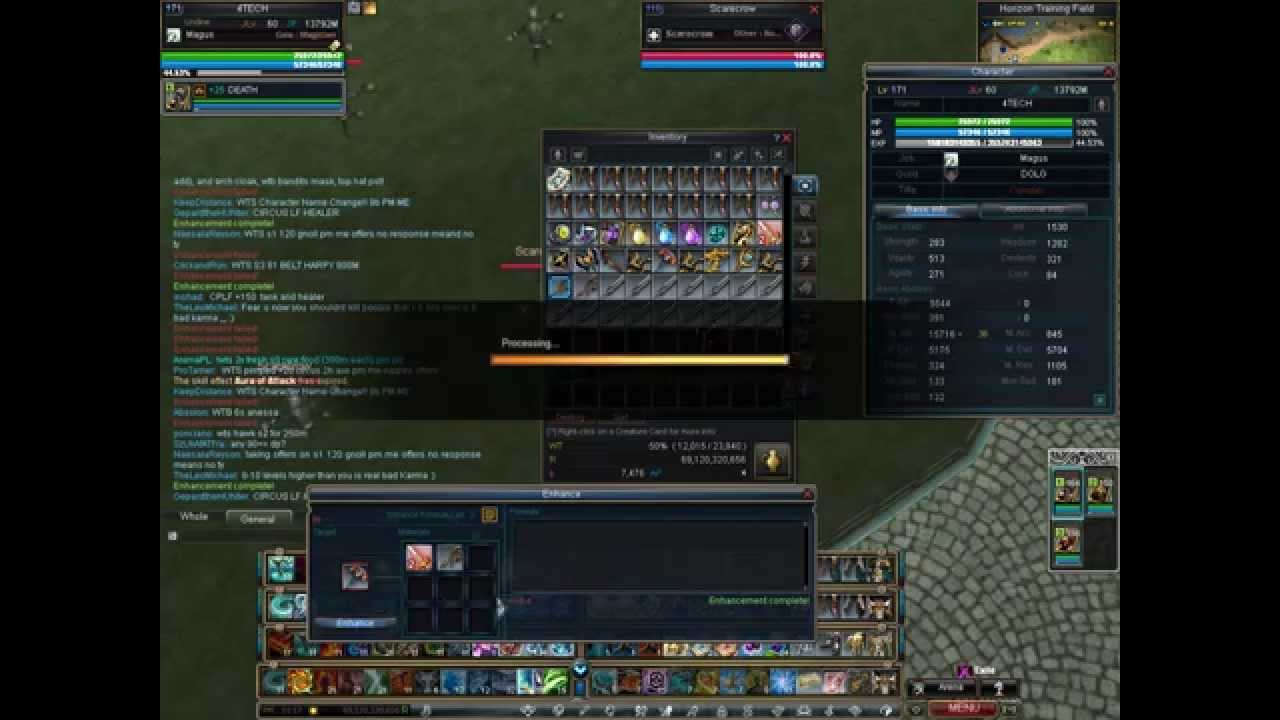 Rappelz: Enchanting weapons to +21