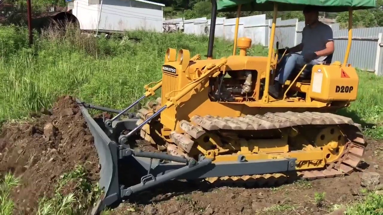Komatsu D20P тест бульдозера
