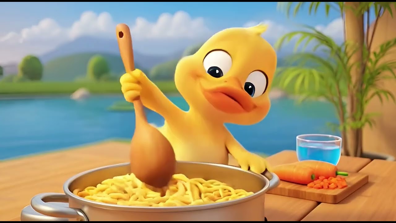 A dumpling duck making noodles🍜 #trendingvideo #funny 