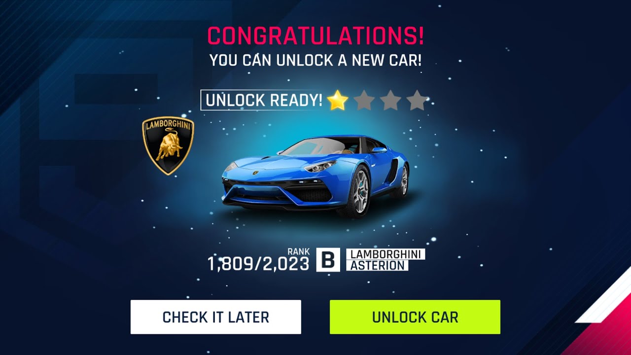 LAMBORGHINI ASTERION || Asphalt 9 Legends || New Car Unlocked || Engine Upgrade || No Limits....
