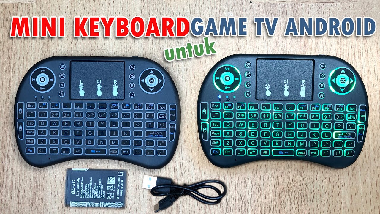 Test Mini Keyboard untuk Smart TV Android untuk Kontrol TV dan Game