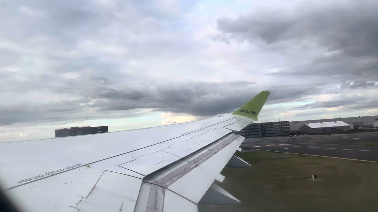Takeoff | airBaltic A220 for Austrian | Brussels Airport | SN6003 to Vienna | 21.09.2025