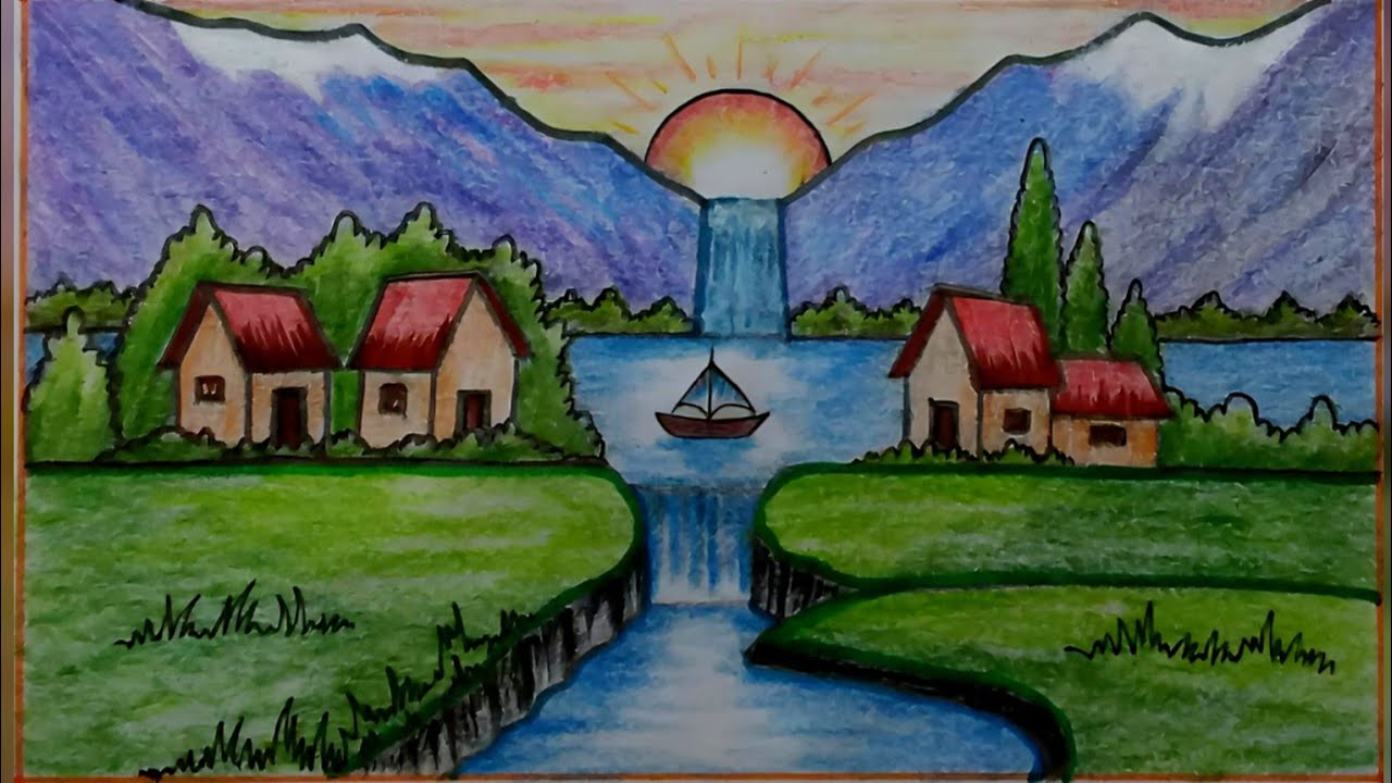 So Beautiful Waterfall Scenery | My Cute House Very Nice Village Scenery inside River and Waterfall