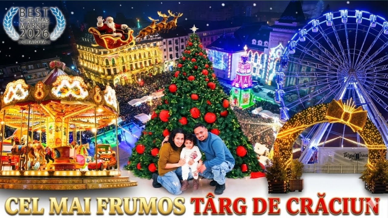 Craiova Christmas Market 2025A Fairytale Winter Experience in Romania ක්‍රයියෝවා නත්තල් වෙළඳපොළ 2025