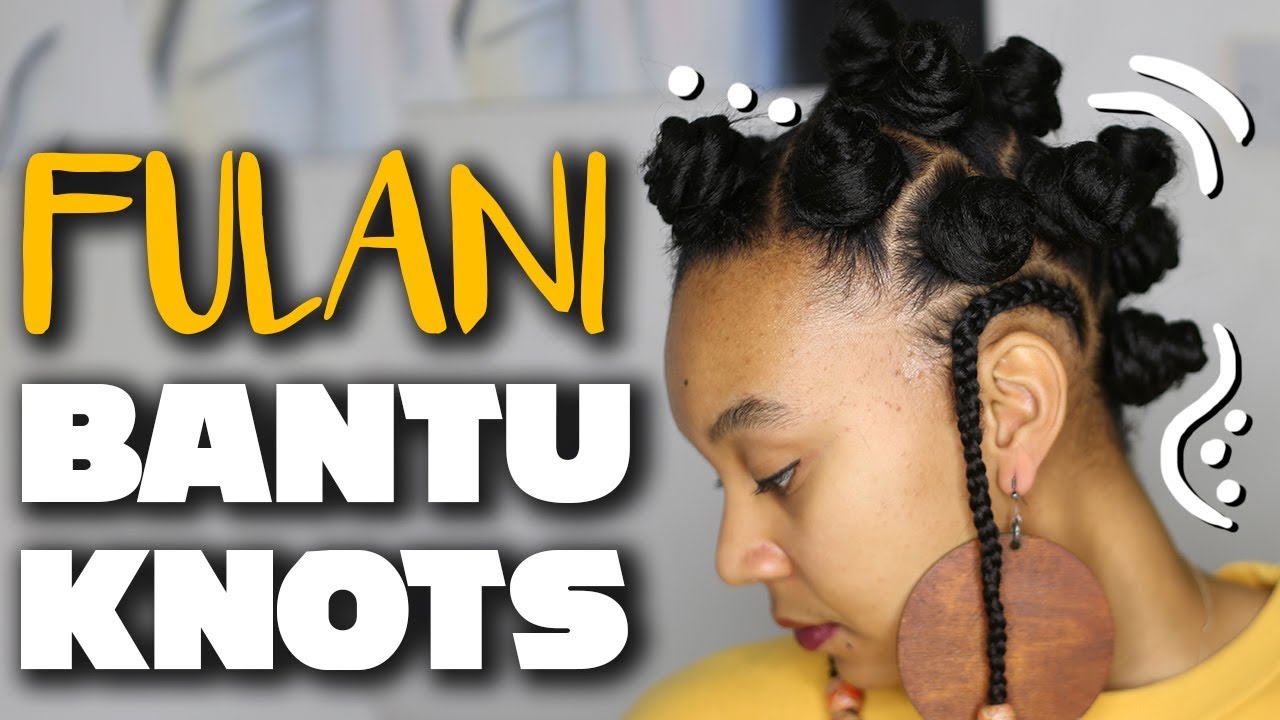 How To Do Fulani Bantu Knots on Short Natural Hair with Extensions