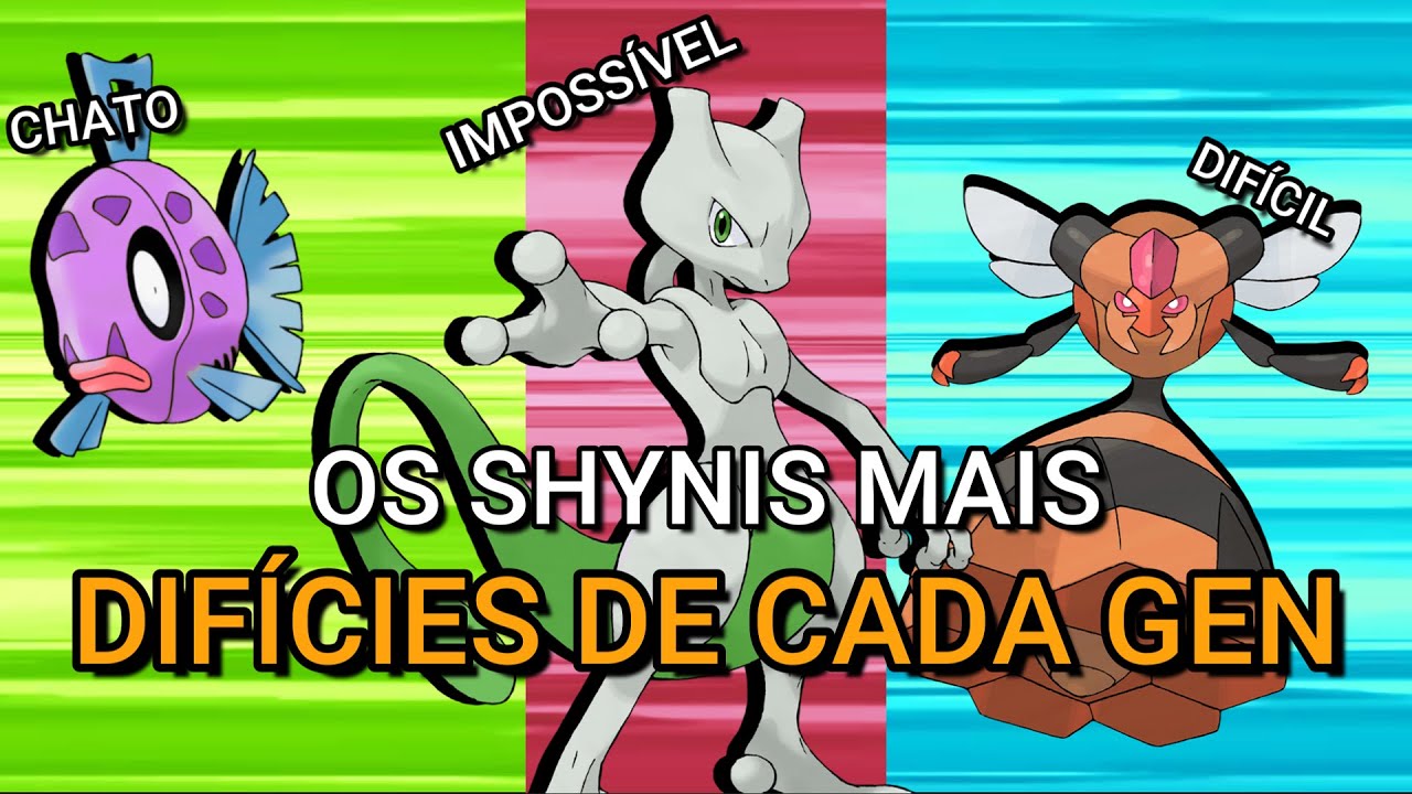 Os Pokémon Shinys mais difíceis de se conseguir em Cada Geração
