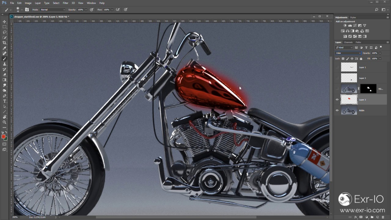 Exr-IO Autodesk Maya / Arnold - Photoshop tutorial