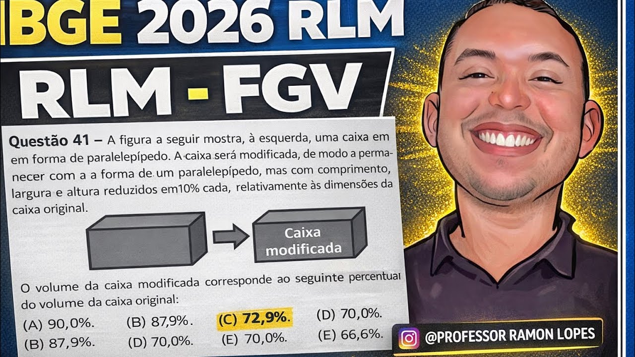 Questão 06 – IBGE 2026 | Raciocínio Lógico (FGV) A figura a seguir mostra,