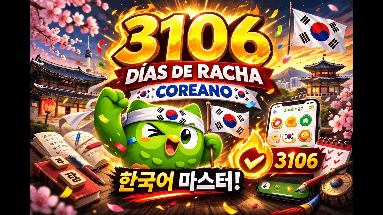3106 Días de Racha - Duolingo - Coreano