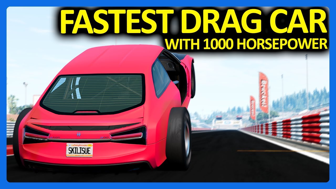 BeamNG: САМЫЙ БЫСТРЫЙ дрэг-кар на 1/4 мили мощностью 1000 лошадиных сил!!