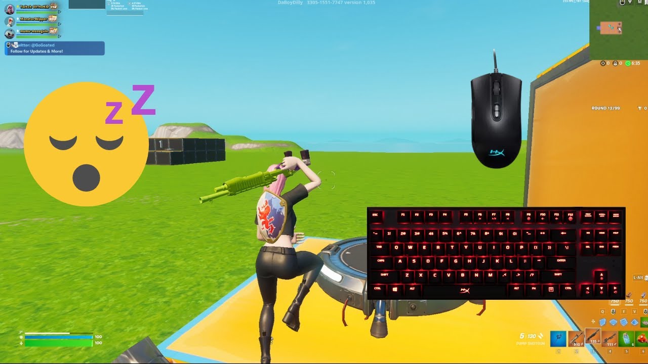 Keyboard Sounds 😴ASMR Fortnite Chill 🌟 Smooth Game🐐 Go Goat ZoneWars HyperX Alloy Fps Pro 2K 240HZ