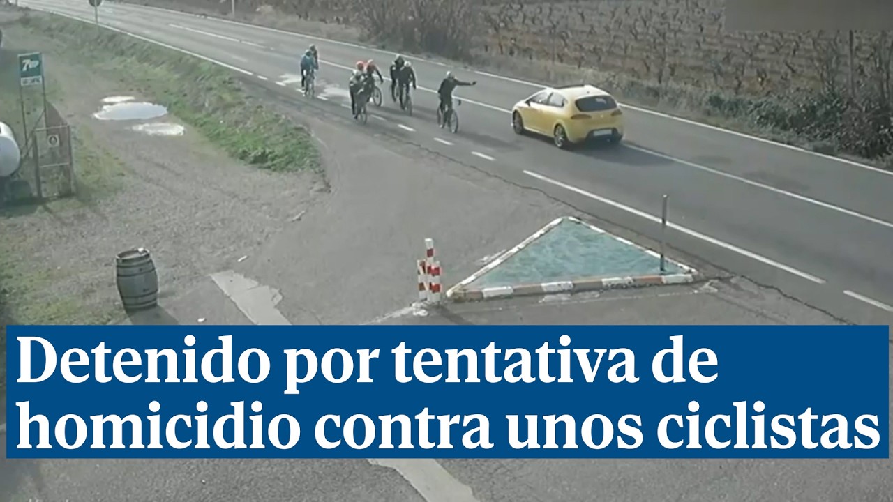 Un conductor detenido por tentativa de homicidio contra unos ciclistas en La Rioja