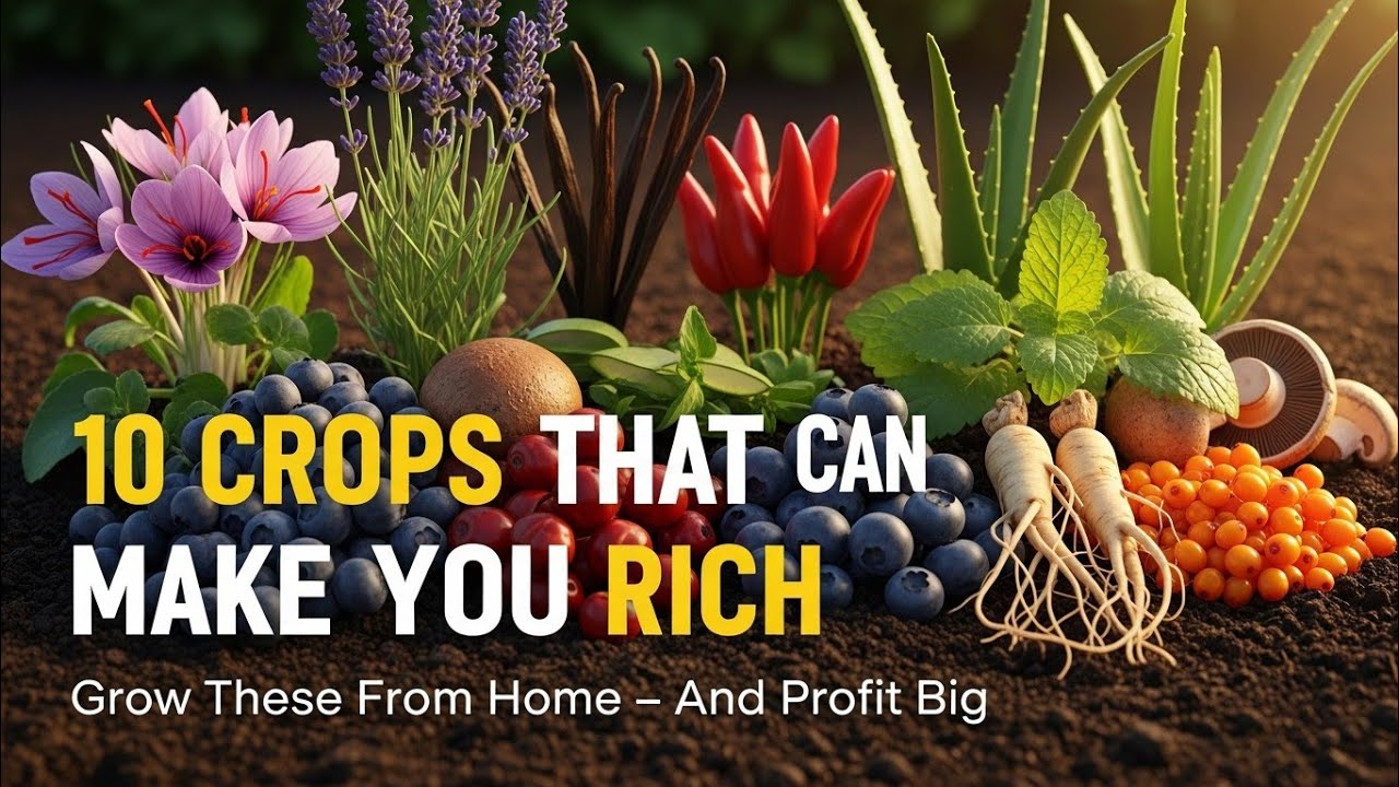 10 Easy & Profitable Crops You Can Grow From Your Home.
