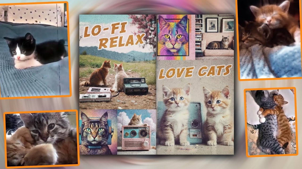 Lofi Relax 3 Horas - Love Cats Good Energy VHS Nostalgic Way
