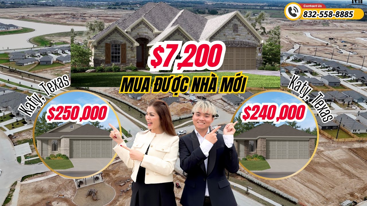 $240,000 NH&Agrave; MỚI Duy Nhất tại KATY | Ngạc Nhi&ecirc;n với  mẫu 2 NH&Agrave; TRONG 1 NH&Agrave;