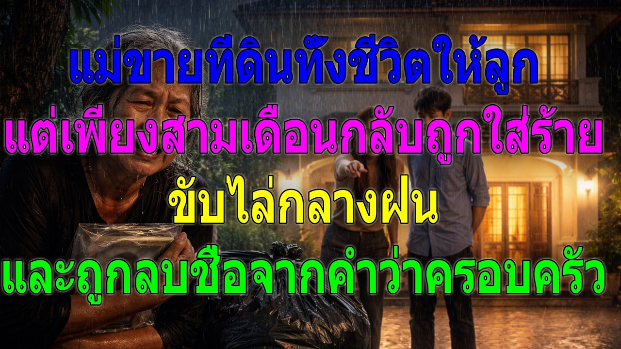 แม่ขายที่ดินทั้งชีวิตเพื่อลูก แต่สามเดือนก็ถูกใส่ร้าย ขับไล่ และลบชื่อจากครอบครัว