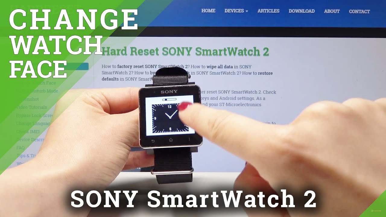 How to Change Watch Face in SONY SmartWatch2 - Refresh Display
