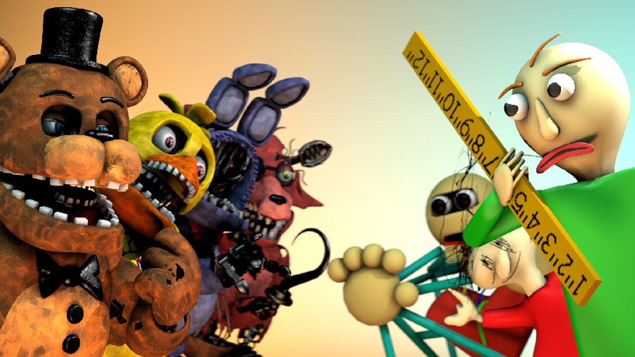 FNaF Withered Animatronics vs Baldi's Basics