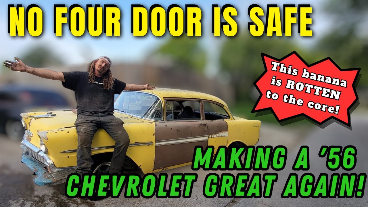 WE GOT A 2 DOOR! Ugly 4 Door Be Gone! - Tri 5 Chevy 4 Door To 2 Door Conversion