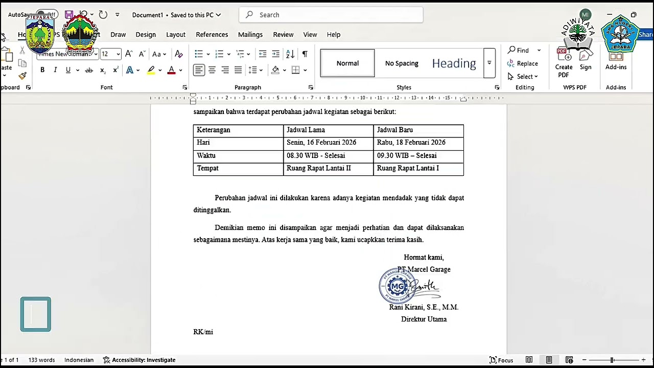 MENGELOLA DOKUMEN_PEMBUATAN SURAT INTERNAL DAN LEMBAR CHECKLIST