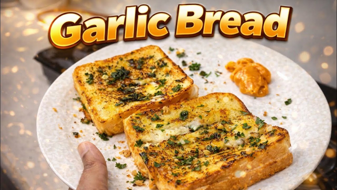 आसान गार्लिक ब्रेड रेसिपी | Garlic bread homemade recipe 