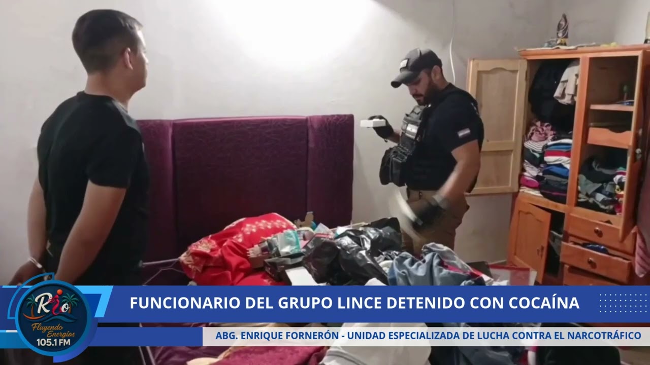 FUNCIONARIO DEL GRUPO LINCE DETENIDO CON COCAÍNA